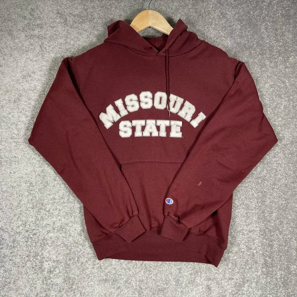 Missouri State University Embroidered Champion Mens Small Sweatshirt Hoodie
